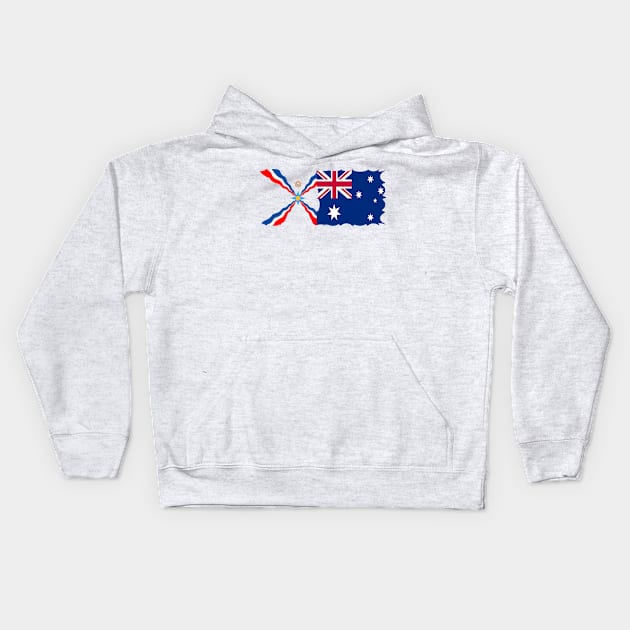 Assyrian Australian Flag Kids Hoodie by doniainart